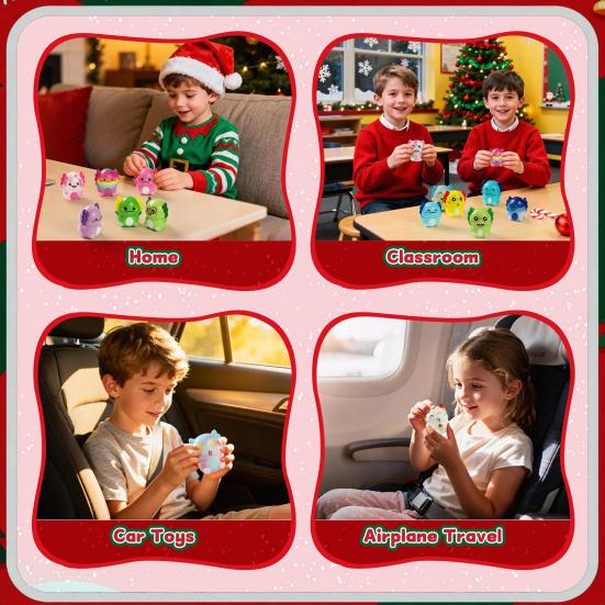 Адвент-календарь Аксолотль 2025 Коробка для отсчета 24 дней до Рождества с акрилом