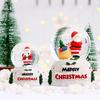 Cute Christmas Snow Globe Desktop Decor Creative Luminescence Snowman Statue Glass Crystal Ball Boys Girls Christmas Gift