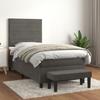 3137870 vidaXL Divan Bed and Mattress Dark Grey 80x200 Cm Velvet