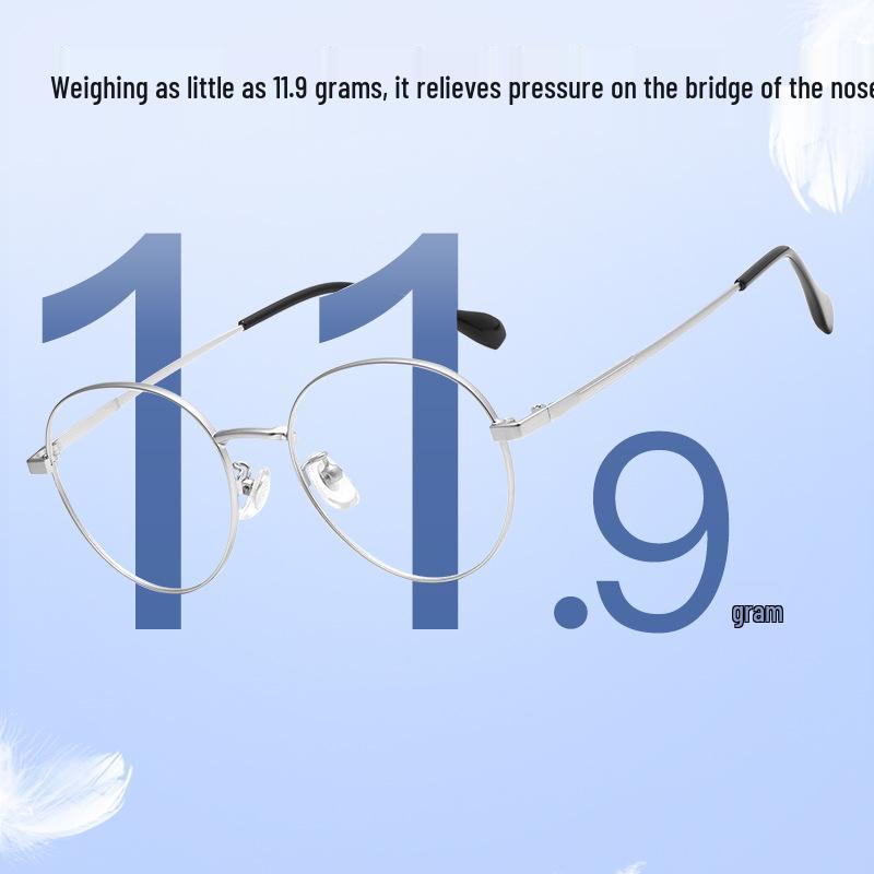 Baishifen Легкая Немагнитная Титановая Ретро Круглая Оправа для Очков для Маленьких Лиц (1010-й)