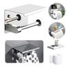 Stainless Steel Toilet Paper Holder Wall Mounted Floating Paper Shelf Paper Towel Stand Washroom