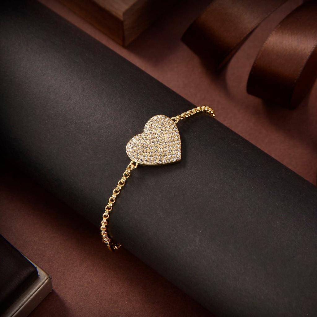 НОВЫЙ IN021 Горячий браслет Love Dirty с белым и красным бриллиантом Простой и щедрый модный универсальный золотой банкетный изысканный браслет