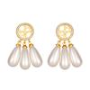 CHHC Французские ретро серьги с жемчугом: Элегантные, Дорогие Серьги в Придворном Стиле