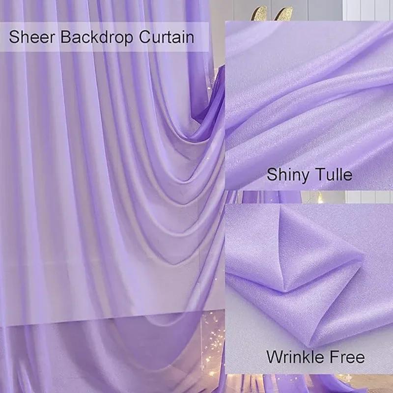 Chiffon Curtain Wedding Party Backdrop Baby Shower Drape Hotel Banquet Wrinkle Free Photo Background Wedding Curtain Decoration