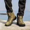 Genuine Leather Men Boots Winter With Fur Warm Snow Boots Men Casual Shoes Hiking Sneakers High Top Ankle Boots Outdoor Shoes