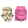 Cute Girl Concrete Flower Pots Molds Succulent Planter Vase Silicone Mold Candle Pen Holder Mold Epoxy Resin Plaster Mold