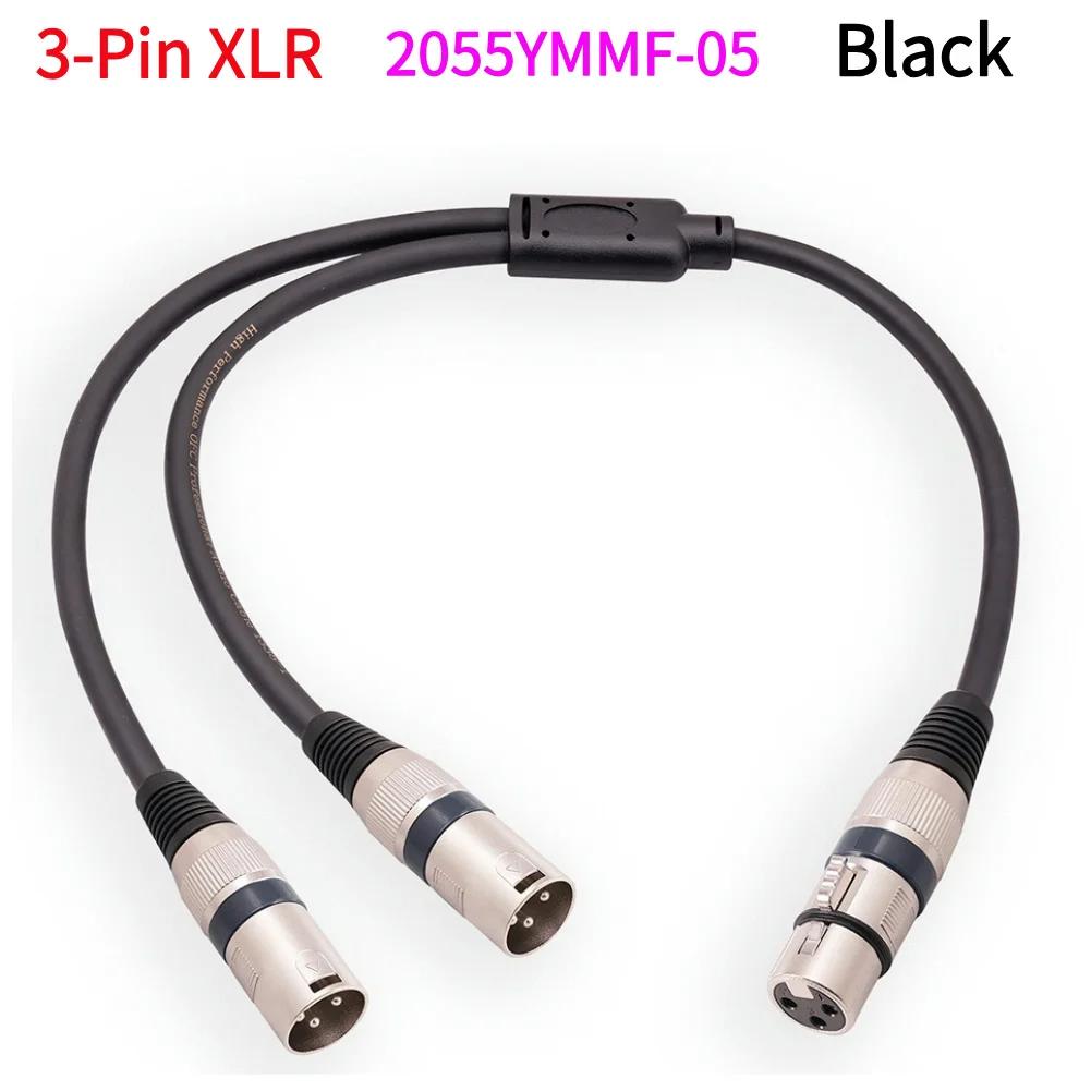 3-контактный XLR гнездо на двойной XLR штекер кабель 50см 3-контактный XLR кабель Аксессуары для снижения шума для усилителя микрофона динамика