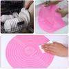 2 PCS 12 Inch Silicone Cake Mat, Pink Round Baking Mat with Measurements Reble Cake Turntable Mat Non-Stick Heat Resistant Pastry Mats for Rolling