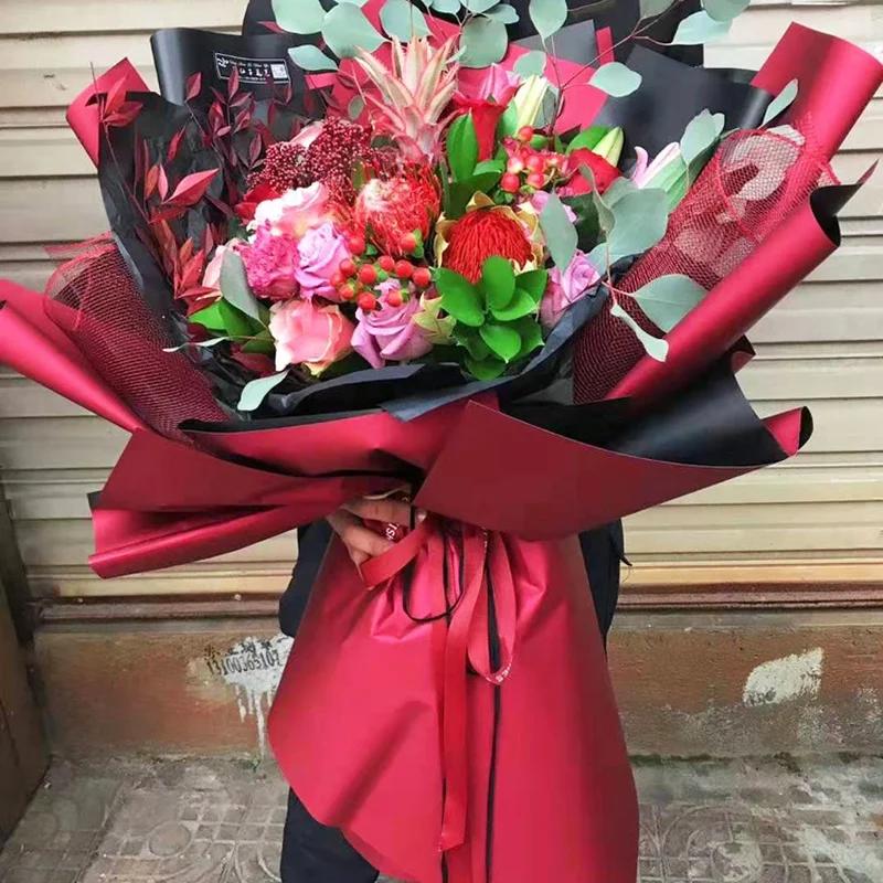 20 шт. водонепроницаемая 2 цвета оберточная бумага для цветов розы в корейском стиле толстая подарочная оберточная бумага для цветов флориста