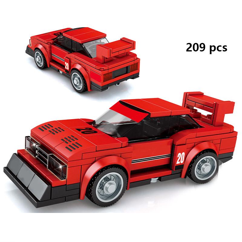 City Vehicles Speed Sports Racing Technical Car Model Building Blocks Super Racers Figures Moc Construction Toys