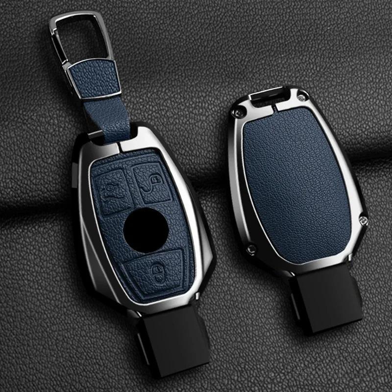 Чехол-оболочка для автомобильного ключа из сплава, брелок для Mercedes Benz A C E S Class W213 W222 W223 W205 W206 W212 W176 Glc Cle Cla Amg X167