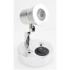 Wall Mounted Bed Lamp For Campers, Trucks, Caravans, Buses, Boats And Utility Vehicles (Silver)