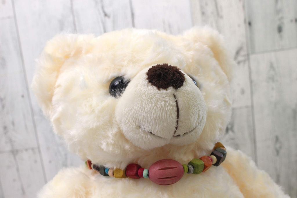 Take Off Lark the Bear Plush Toy Music Box, Small, Ivory