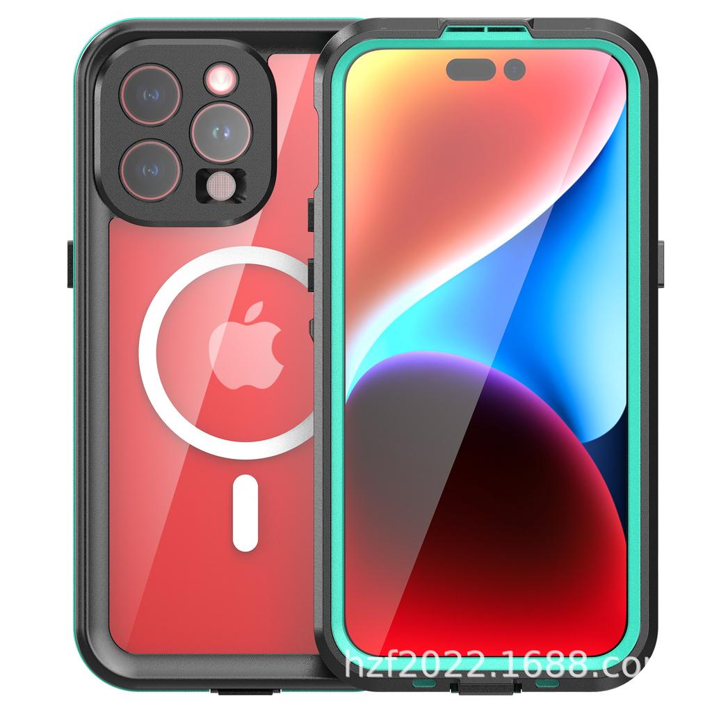 Чехол для iPhone 15 для Apple 15 Pro Max Водонепроницаемый Магнитный Чехол для Защиты Телефона Противоударный 16Plus