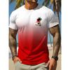 Summer Casual Everyday Men's Short Sleeve Top Hawaiian Men's Fashion T-shirt Outdoor Beach Men's Crew Neck T-shirt 3D Print