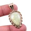 Natural Aquamarine Gemstone 925 Solid Sterling Silver TwoTone Pendant 1.75" Y4h16