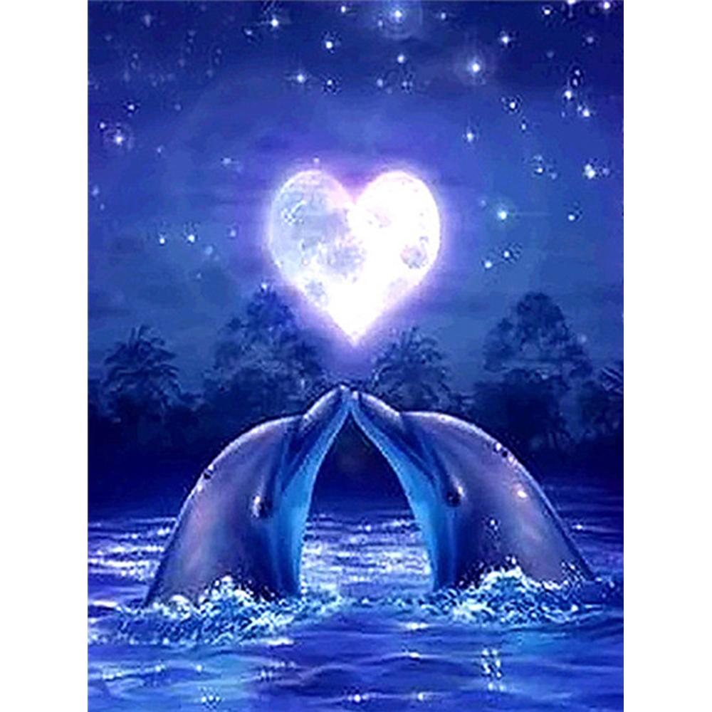 5D DIY Алмазная картина животных Стразы Алмазная вышивка крестиком Дельфин Мозаика Распродажа Декор для дома