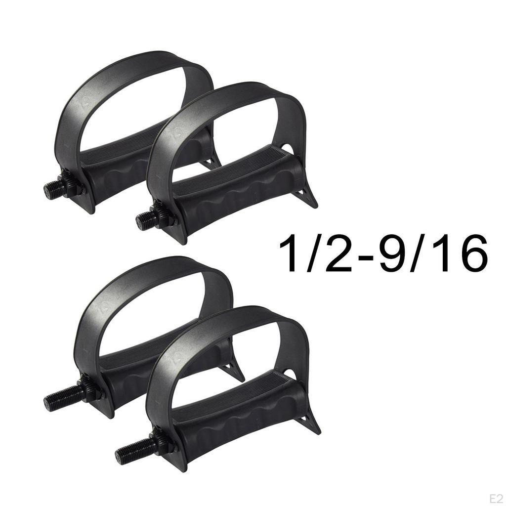 Педали для велотренажера с ремешками, шпиндель 1/2- 9/16 дюйма, для indoor stationary