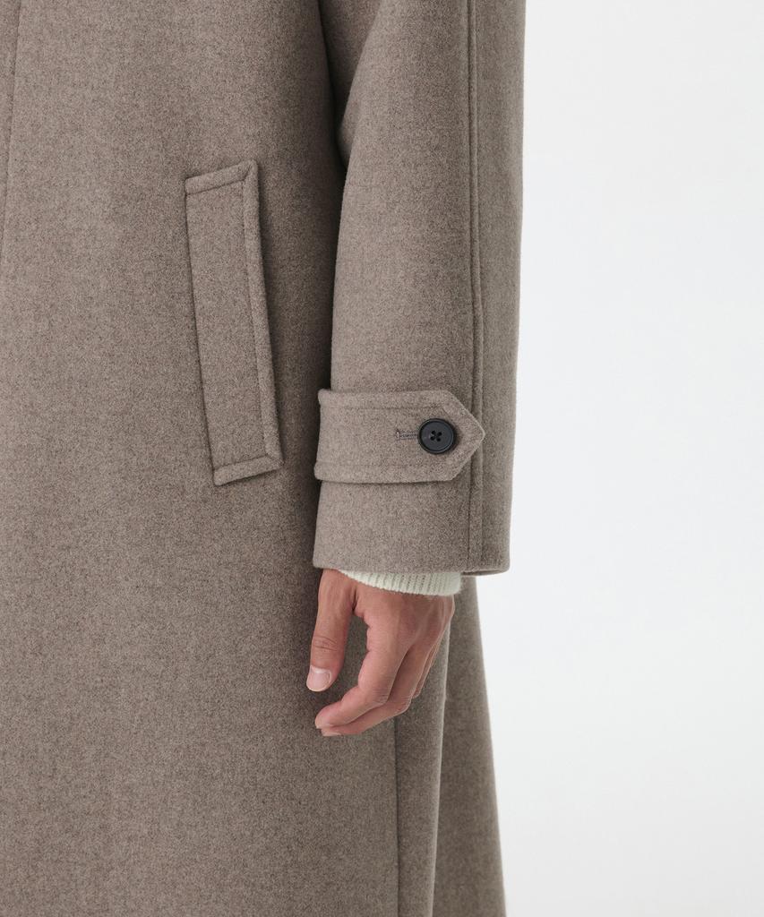 Musinsa Standard Cashmere Blend Oversized Balmacaan Coat [Mocha]