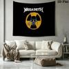 Megadeth Wall Tapestry Aesthetic Wall Hanging Printed Fabric Blanket Decorative Tapestries for Bedroom Living Room Home Decor