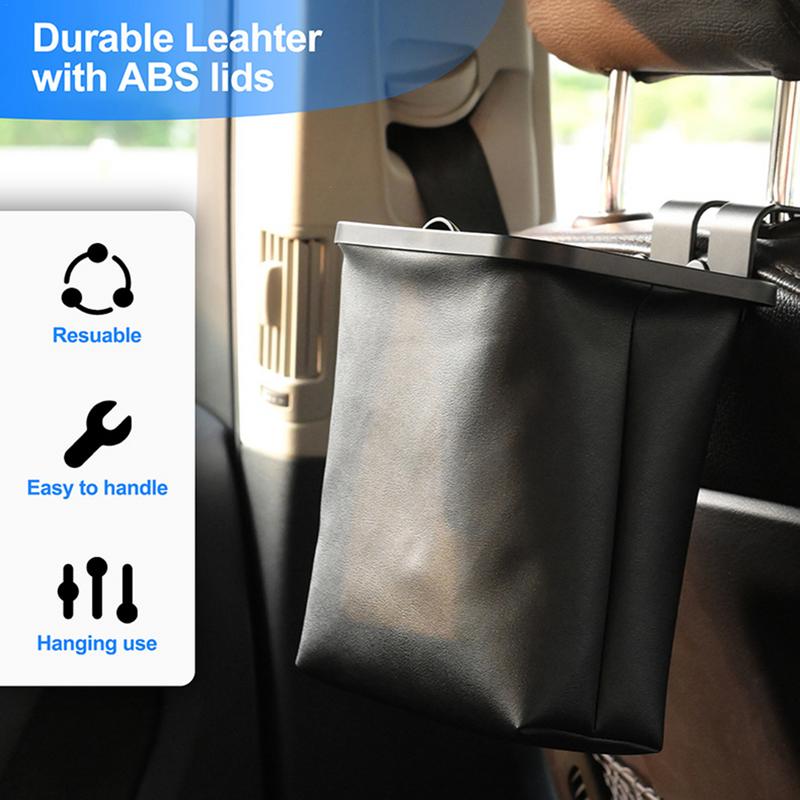 Automotive Garbage Cans Leakproof Car Garbage Bag Hangable Multifunctional Auto Storage Bag Car Interior Accessories For Most