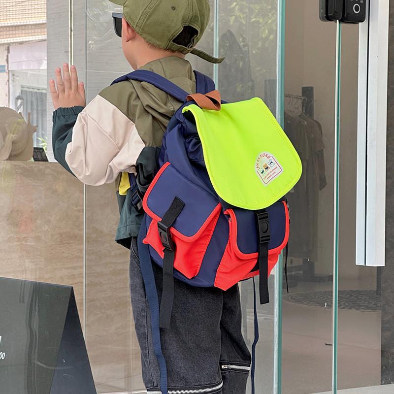 Fashionable Contrasting Color Canvas Backpacks For Boys And Girls Outings Daily