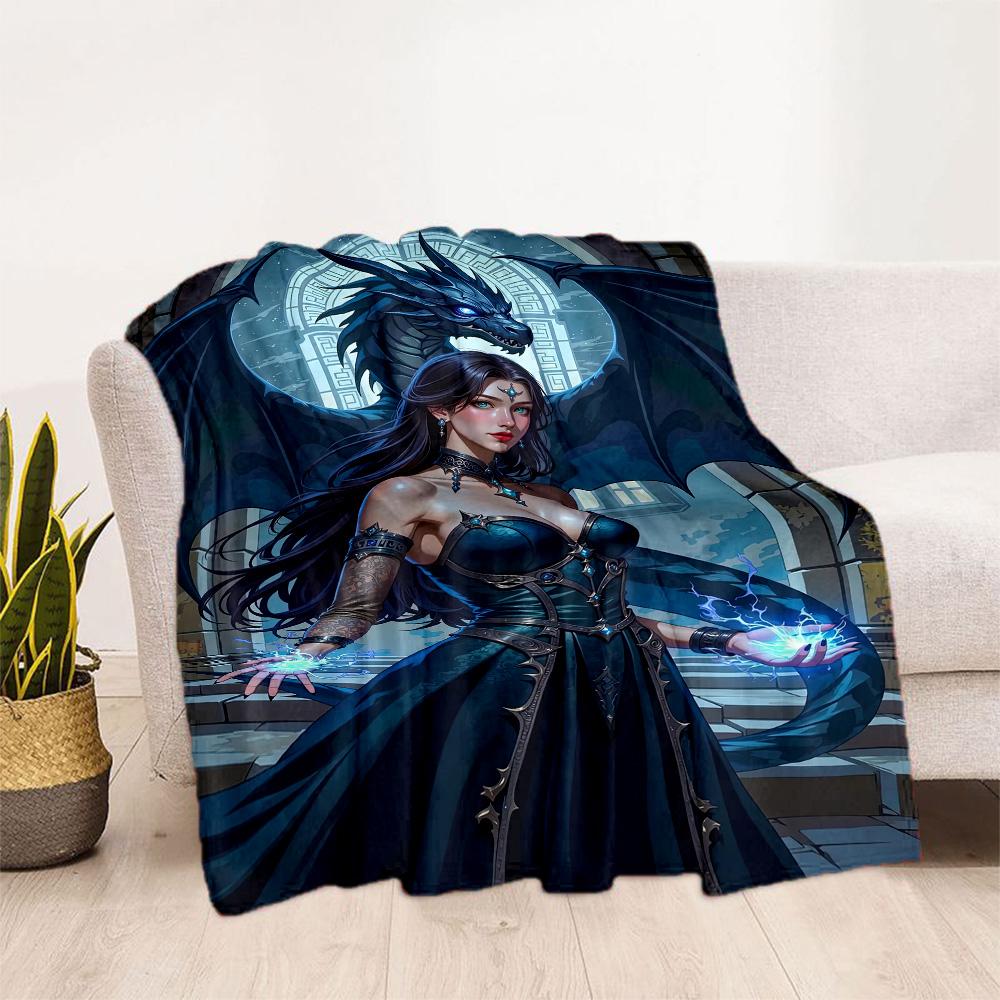 Gothic Style Blanket Comfortable Perfect for Bed Picnics Couch Four Seasons Multipurpose Playful Design Birthday Christmas Gift Blanket