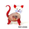 Стеклянная фигурка кошки Мурано Ручная работа с серебряной фольгой Статуэтка животного для декора стола Домашняя коллекция Рождественский Новогодний подарок
