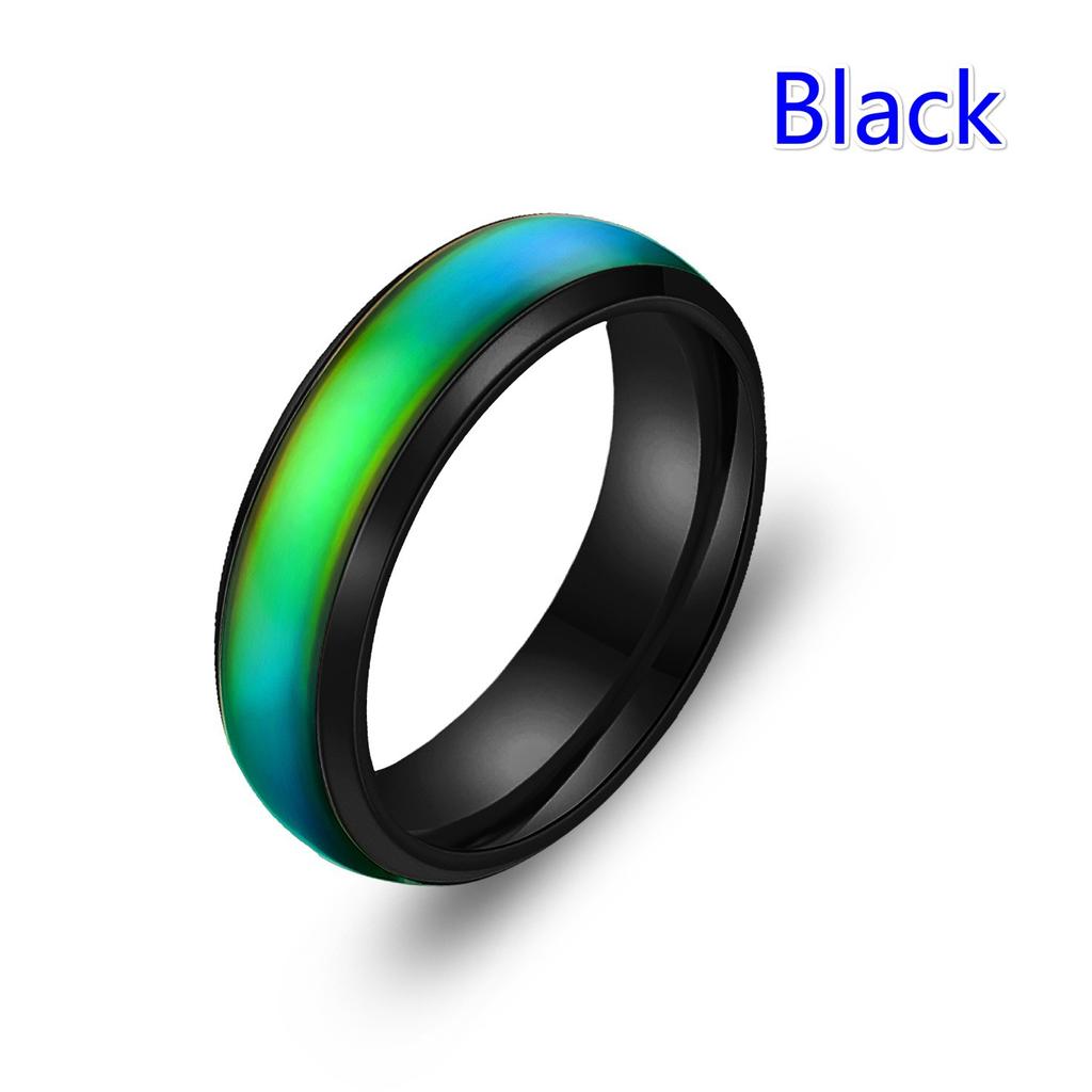 Термочувствительное кольцо из нержавеющей стали, меняющее цвет, ювелирные изделия для пары
