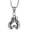 2024 Men's Titanium Steel Boxing Gloves Pendant Necklace - European & American Style Fitness Accessory