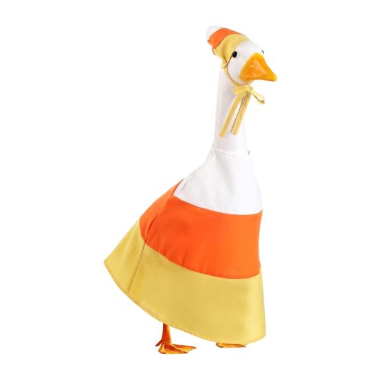 Осенний наряд гуся День благодарения Хэллоуин Рождество Костюм гуся Праздничная одежда для газона для 23-дюймовых газонных гусей Украшение для крыльца и сада