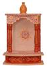 Handmade Embossed Painted Wooden Hindu Mandir Wall Hanging