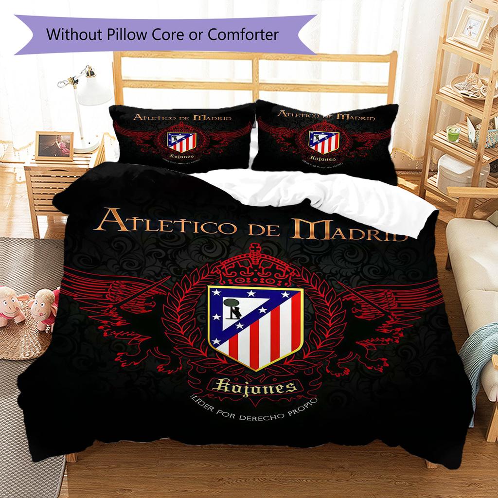 Atleti Bedding Quilt Set Quilt Cover Pillowcase Home Decoration Birthday Gift (1 * duvet cover + 2 * pillowcase, without core)