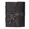 Handmade Vintage Leather Diary - Vintage Handmade Pages - Antique Key Closure - Black Color. Size 6x4 Inches