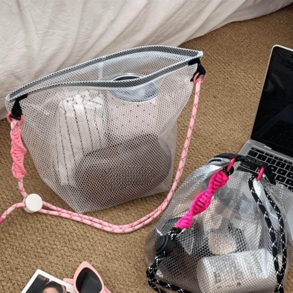 PVC Cosmetic Bag Drawstring Makeup Bag Casual Swimming Bag Outdoor