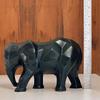 Latest Geometric Elephant Ceramic Home Decor Figurine with Diamond Cut Detail (Elephant Black)