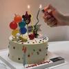Милые Медвежонок и Смайлик - Свечи-Вставки для Дня Рождения - Мультяшные Украшения для Торта для Детей