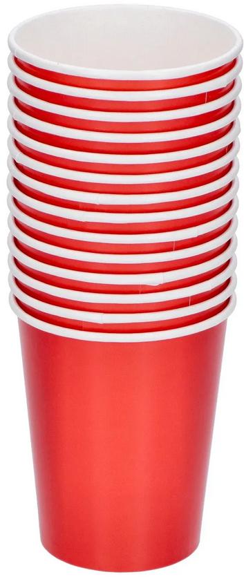 Kubeczki Papierowe Czerwone 250Ml 14Szt.