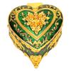 Heart Shaped Jewelry Box Soft Velvet Lining Ladies Girls Vintage Trinket Storage Box for Earrings