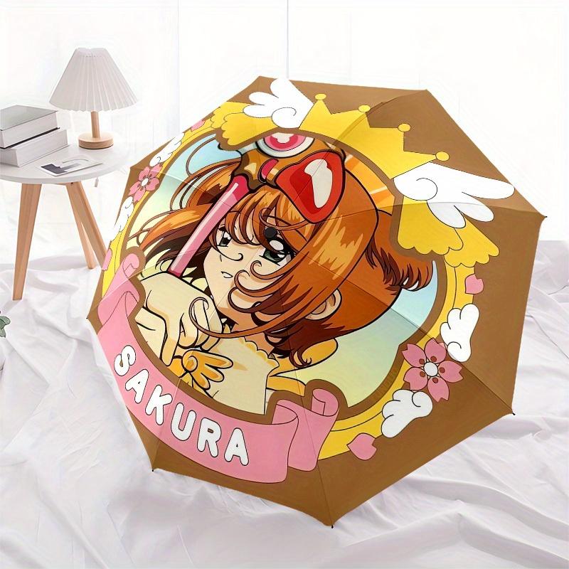 1pc Sakura Crown Wings Umbrella with Plastic Handle,Suitable for All Seasons Home Travel Outdoor UmbrellaM1039