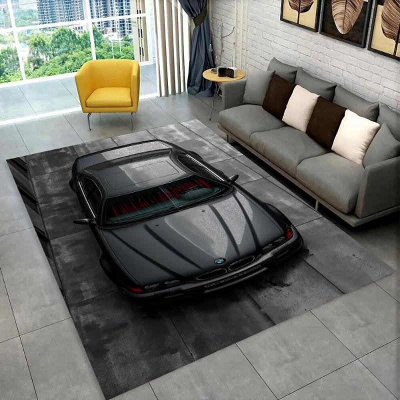 3D гоночный автомобиль мотоцикл ковер для спальни ковер для гостиной детская игровая для дивана коврик для прихожей декор подарок нескользящий коврик декор