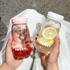Простая и свежая мини-чашка для воды, термостойкая и ударопрочная портативная пластиковая чашка, бутылка для молока и фруктов, карманная чашка с делениями