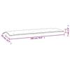 VidaXL Lot de 2 Coussins de Banc de Jardin, Revêtement de Banc avec Jeux de Cordes, Coussin d'Extérieur Imperméable, Blanc 361718