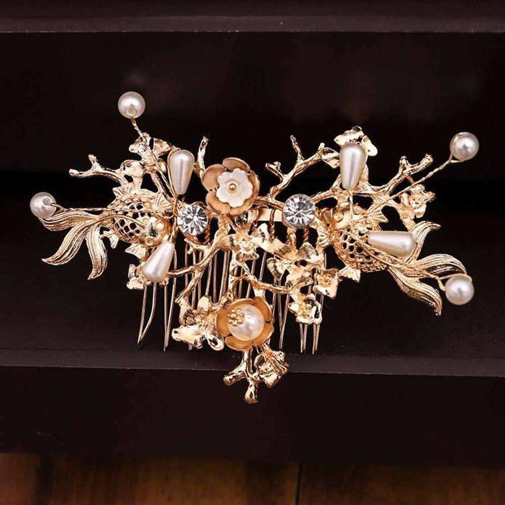 Hair Combs Butterfly Tassel Bridal Wedding Jewelry Set Chinese Style Crown Hair Stick Earrings