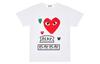 CDG Play Футболки Мужские Белые С Круглым Вырезом Умеренный Прямой Крой AZ-T280-051-1