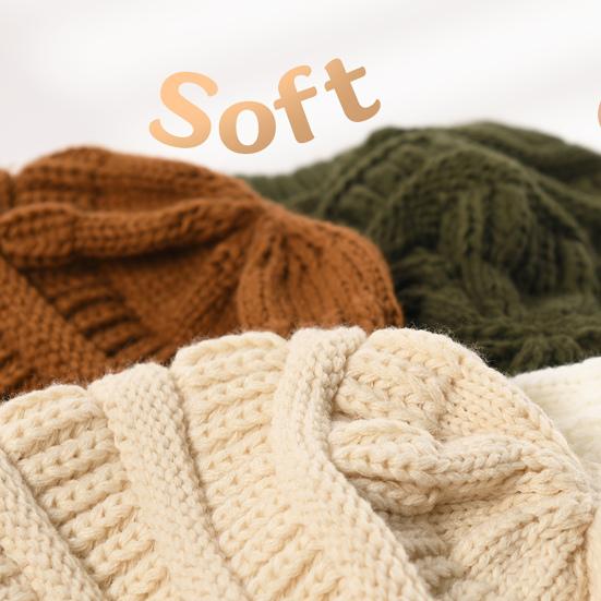 Унисекс зимняя шапка плотная вязка ветрозащитная сохраняющая тепло защита ушей головной убор без полей эластичная мешковатая кепка для школы и лыж