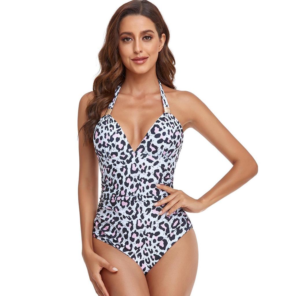 Европейский и американский женский слитный купальник 2024 года — консервативный дизайн, закрывающий живот