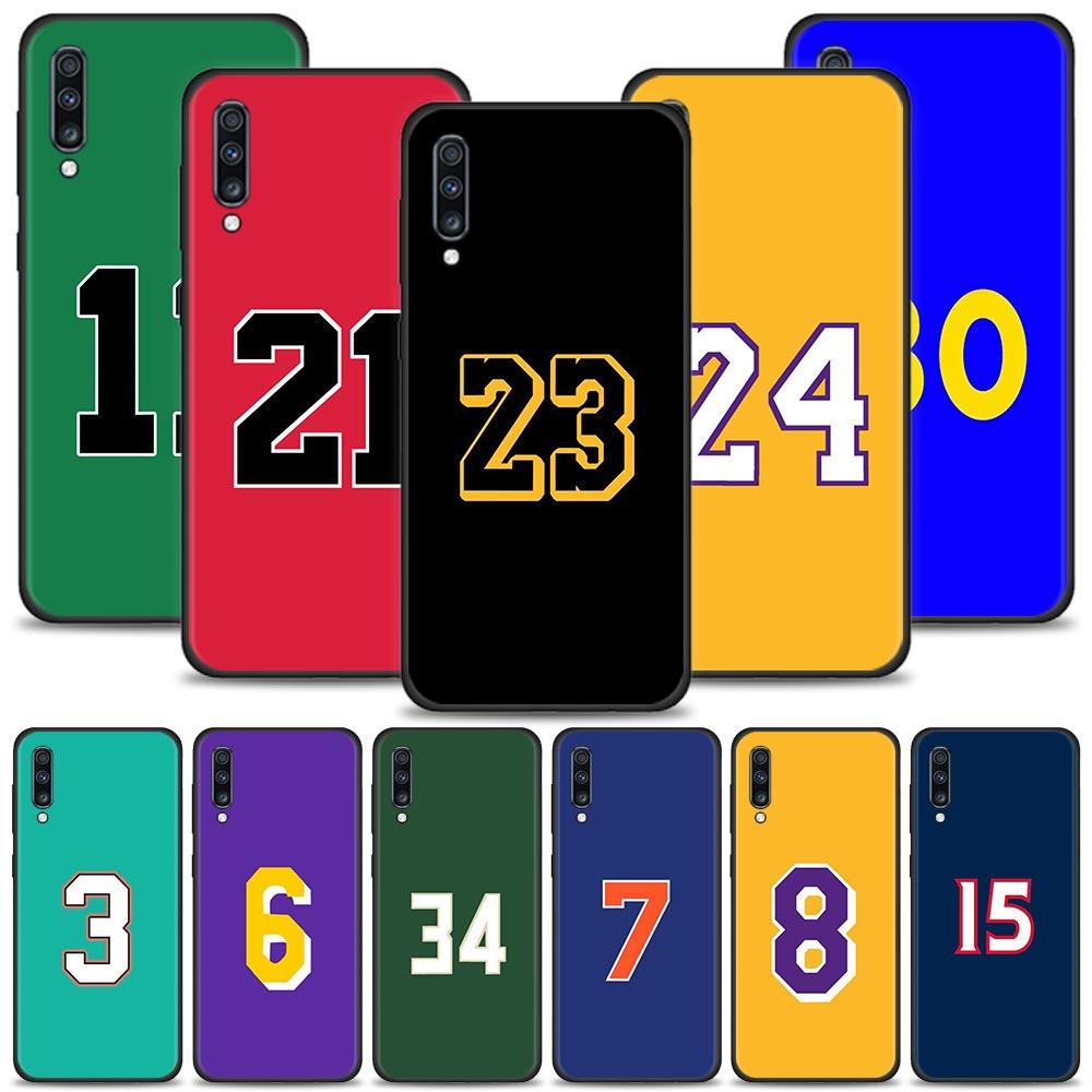 Phone Case For Samsung Galaxy A50 A70 A10 A20e A30 A40 A20s A10s A10e A80 A90 A60 A30s Cover Shell Basketball 23 24 Lucky Number