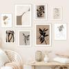 Boho Abstract Lines Flowers Plants Minimalist Nordic Posters And Prints Wall Art Canvas Painting Pictures For Living Room Decor