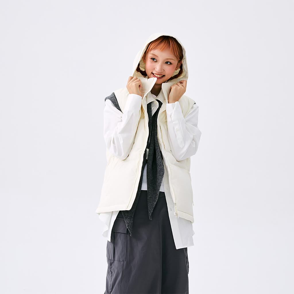 Men's Vest New Balance Lifestyle Casual Collection FW24 Goose Down Vest Unisex White